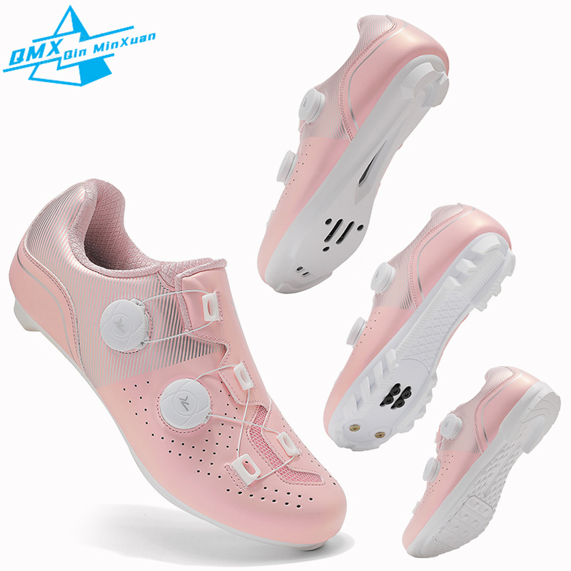 Mountain Biking Shoes - Pembe Yol Bisikleti Bisiklet Ayakkabıları Erkek