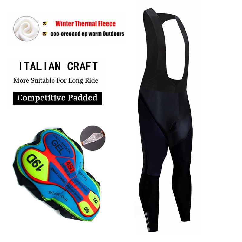 Mountain Biking Overalls - Tüm siyah bisiklet Bib pantolon kış