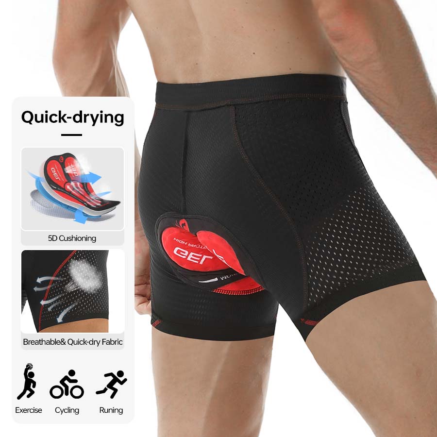 Mountain Biking Underwear - X-TIGER erkek Bisiklet İç Şort 5D