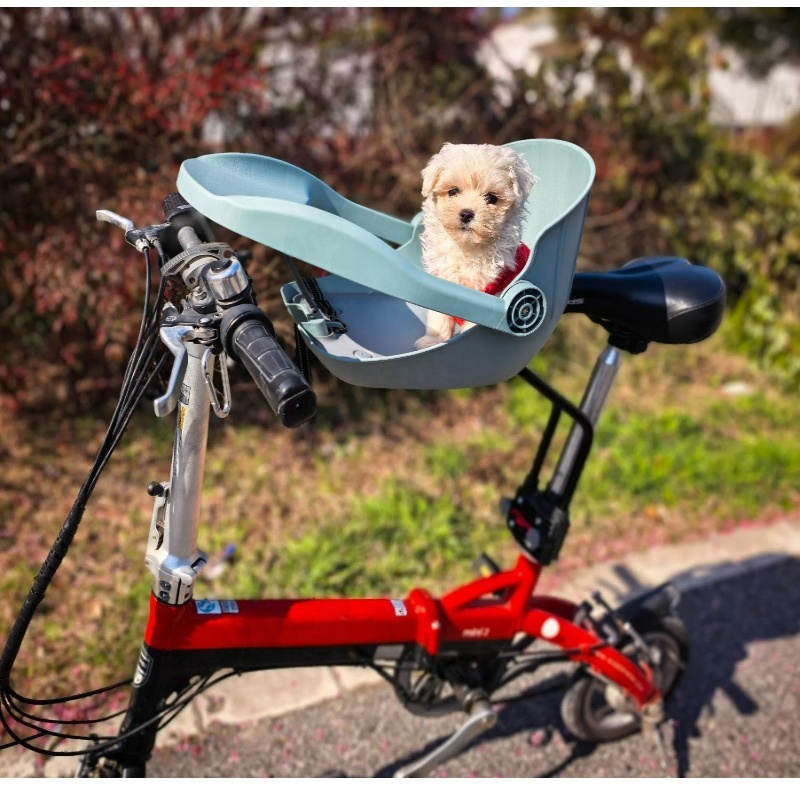 Mountain Biking With Dog - Katlanabilir Bisiklet Evcil Hayvan Taşıyıcısı Ön